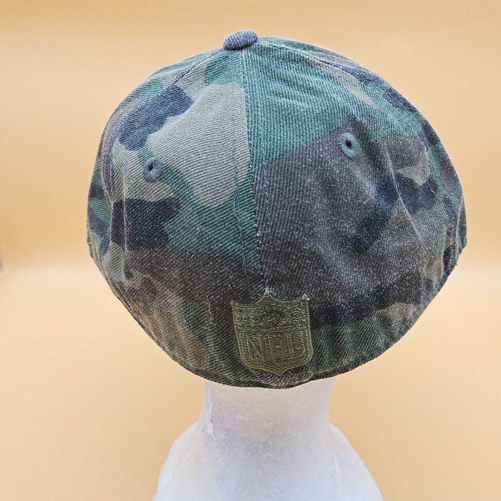 New York Jets Hat Cap Reebok Fitted Size 7 1/2 Camo Green NFL Football - Picture 5 of 8